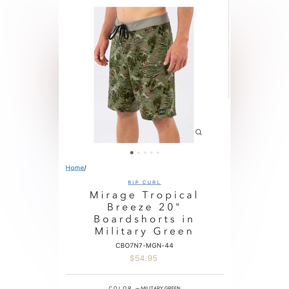 Men’s rip curl board shorts